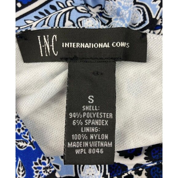 *INC International Concepts Maxi Dress Womens Size S Blue Mixed Print Boho Beach - Picture 6 of 6